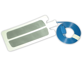 [30478] PLAQUE JETABLE AVEC GEL SOLIDE AVEC CÂBLE DE 3 m - Type Valleylab - adulte - boîte de 25