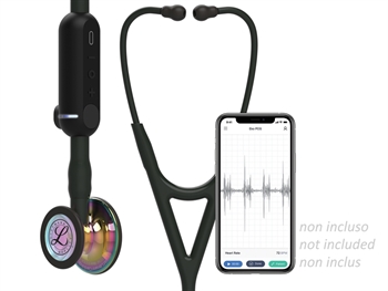 [32601] 3M LITTMANN Stéthoscope CORE DIGITAL - 8572 - noir - haut poli finition arc-en-ciel