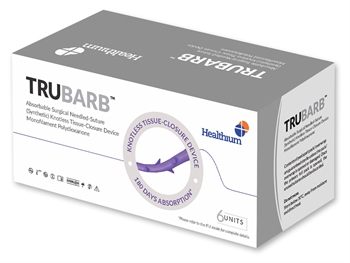 [22891] SUTURE TRUBARB RÉSORB. calibre 0 forme 1/2 aiguille 37mm - 45cm - violet - boîte de 6 pcs.
