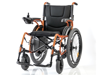 [43291] FAUTEUIL ROULANT ÉLECTRIQUE - roulettes arrière 24" avec main courante