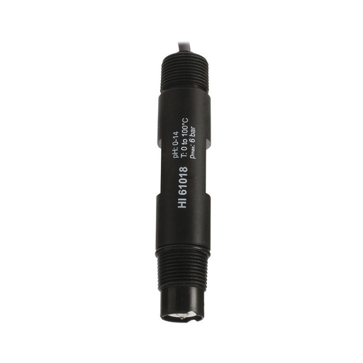 [144HI6101805] Électrode pH amplifiée, hautes températures, entrée diff., Pt100, connecteur BNC, câble 5 m