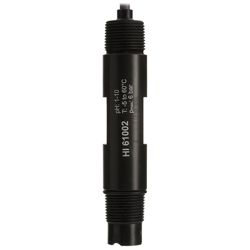 [144HI6100205] Électrode pH amplifiée, solutions acides avec fluor, entrée diff., connecteur BNC, câble 5 m