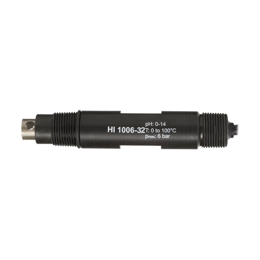 [144HI1006-3205] Électrode pH combinée, haute pression et hautes températures, BNC+Pt 100, câble 5 m