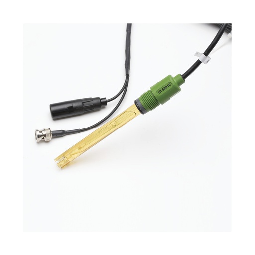[144HI6291005] Électrode pH industrielle amplifiée, électrolyte gel, corps plastique, connecteur BNC, câble 5 m