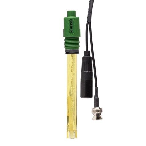 [144HI6493005] Électrode rédox amplifiée, capteur or, gel, corps plastique, connecteur BNC, câble 5 m