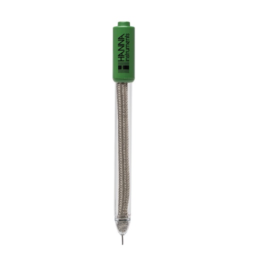 [144HI3133B] Électrode rédox séparée, capteur platine, corps en verre, connecteur BNC, câble 1 m