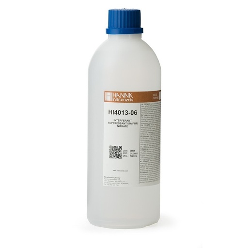 [144HI4013-06] Solution anti-interférents ISA pour électrode nitrates, 500 mL
