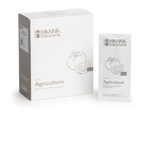 [144HI700661P] Solution de nettoyage pour électrodes, applications agricoles, 25 sachets de 20 mL