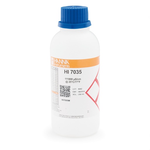 [144HI7035M] Solution d'étalonnage de conductivité à 111,8 mS/cm, bouteille 230 mL