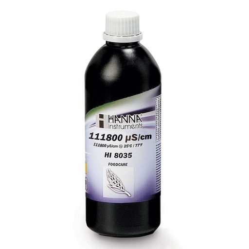 [144HI8035L] Solution d'étalonnage de conductivité à 111,8 mS/cm, bouteille FDA 500 mL