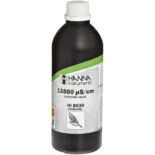[144HI8030L] Solution d'étalonnage de conductivité à 12,88 mS/cm, bouteille FDA 500 mL