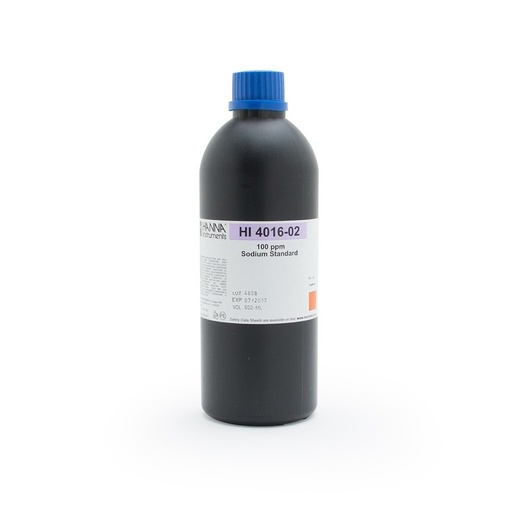 [144HI4016-02] Solution d'étalonnage pour sodium, 100 mg/L, bouteille 500 mL