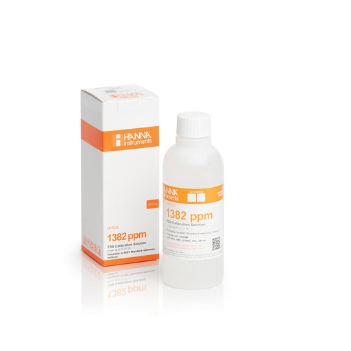 [144HI7032M] Solution d'étalonnage TDS à 1382 mg/L, bouteille 250 mL