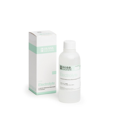 [144HI7082M] Solution électrolyte 3,5 M KCl pour électrodes à double jonction, flacon 250 mL