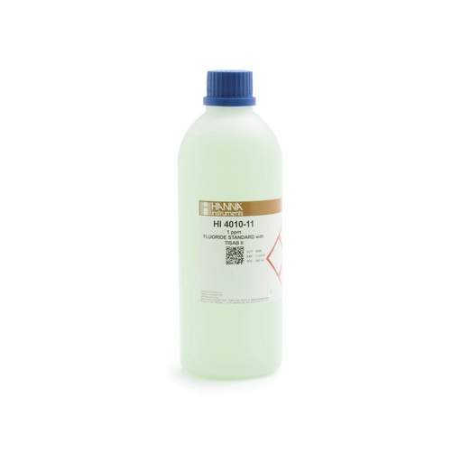 [144HI4010-11] Solution étalon 1 mg/L fluorures au TISAB II, 500 mL