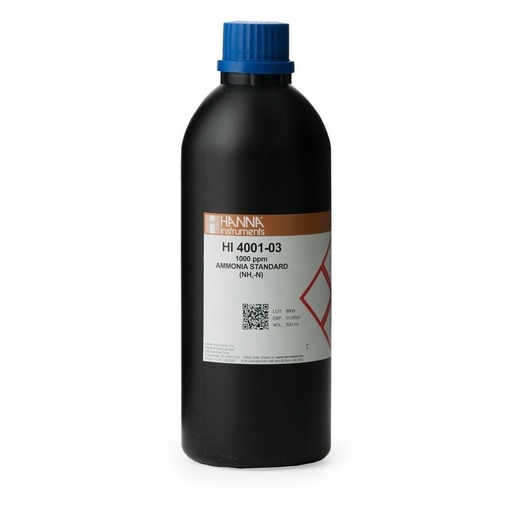 [144HI4001-03] Solution étalon 1000 mg/L ammoniaque (N), 500 mL