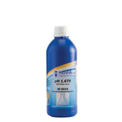 [144HI6016] Solution tampon pH 1,679, ±0,002 pH, certificat d'analyse, bouteille 500 mL