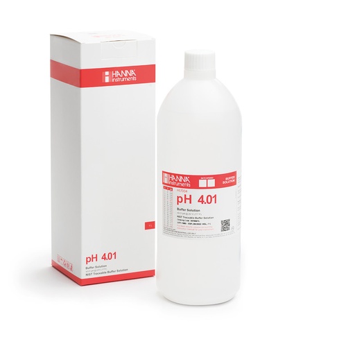[144HI7004/1L] Solution tampon pH 4,01, coloration rouge, bouteille 1 L
