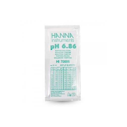 [144HI70006P] Solution tampon pH 6,86, 25 sachets de 20 mL