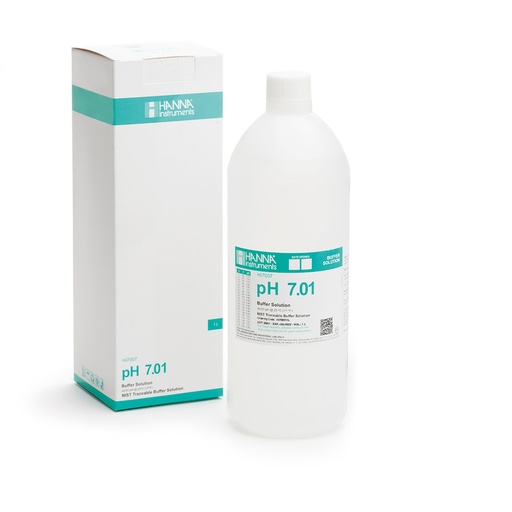 [144HI7007/1L] Solution tampon pH 7,01, coloration verte, bouteille 1 L