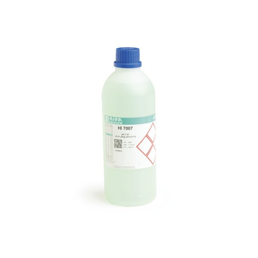 [144HI7007C] Solution tampon pH 7,01, coloration verte, bouteille 500 mL
