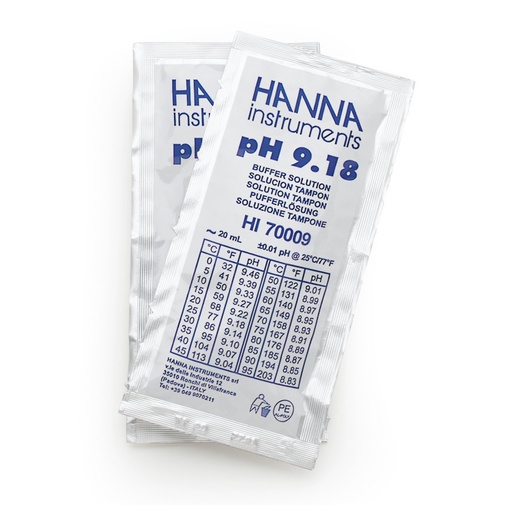 [144HI70009P] Solution tampon pH 9,18, 25 sachets de 20 mL