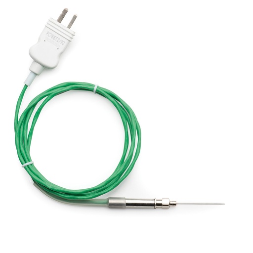 [144FC766TZ/30] Sonde à thermocouple type K, aiguille inox 30 mm, température maxi 200 °C, câble PTFE 1 m
