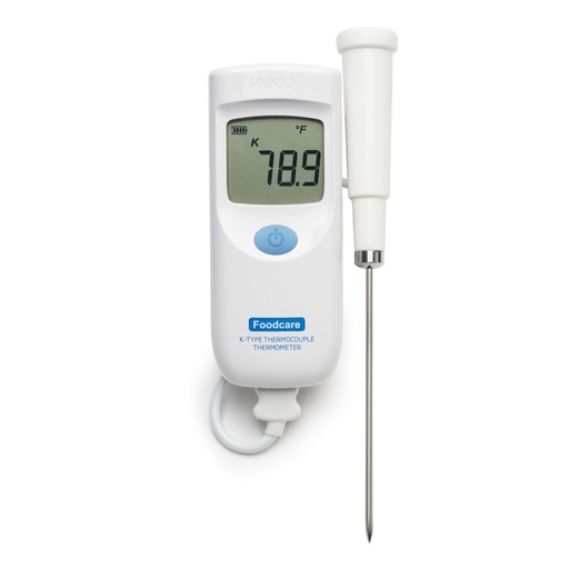 [144HI935001] Thermomètre alimentaire à thermocouple type K avec sonde interchangeable, étanche, économique