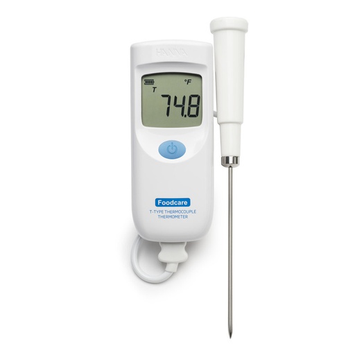 [144HI935004] Thermomètre alimentaire à thermocouple type T avec sonde interchangeable, étanche, économique