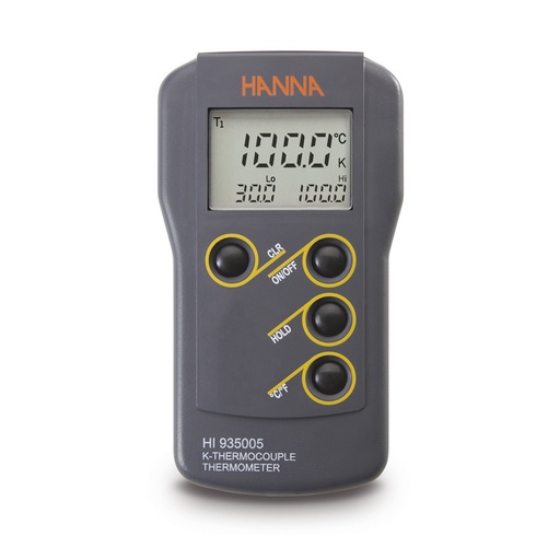 [144HI935005] Thermomètre thermocouple K de précision étanche et compact, 1 entrée de sonde