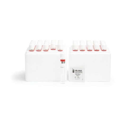 [144HI94758A-50] Tubes phosphore réactif, 0,00 à 1,60 mg/L, code barre, 50 tests