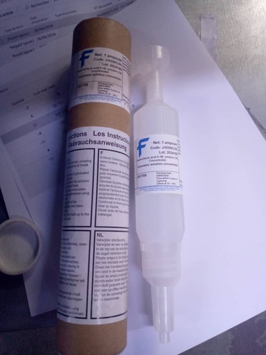 [225600037] Solution d’acide chlorhydrique 0,1M (0,1N), concentrat standard NIST, prête à l’emploi, pour l’analyse volumétrique