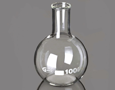 [135003760] Ballon fond plat c.étroit Boro 3.3 Glassco 1000 ml