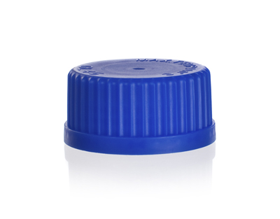 [135003856] Bouchon PP bleu pour flacon ISO GL32, Simax