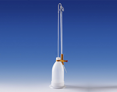 [135004511] Burette à titration 50 ml 1/10 bouton poussoir orange