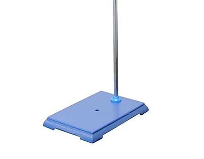 [135004521] Base rectangulaire bleue pour statif 115x75 avec tige 500mm diam. 10mm