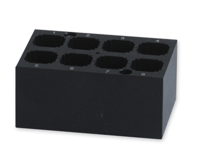 [135005202] Bloc métallique 8 cuvettes 12,5x12.5 mm pour Mini T