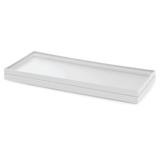 [208000065] Sur-étagère de rétention en PVC blanc, épaisseur 3/10ème  pour étagère E35