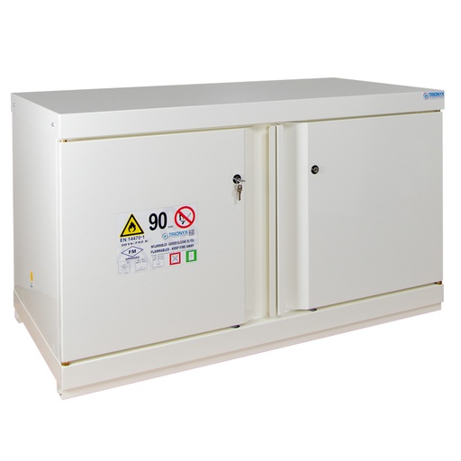 [208000107] Armoire de sécurité EN 14470-1 90 minutes - sous-paillasse 2 portes - 2 compartiments