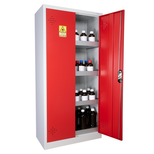 [208000204] Armoire de sûreté bicolor porte Rouge - 300L