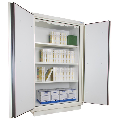 [208000479] Armoire à documents avec résistance au feu de 90 minutes - Haute 2 portes, H 1900 x L 1137 x P 620 mm - 448 KG