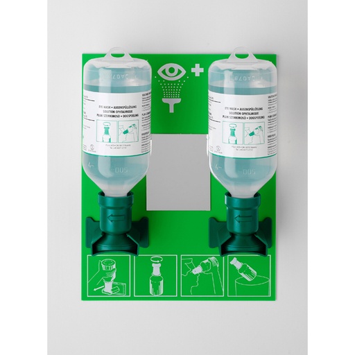 [208000523] Station murale livrée avec 2 flacons de 500 mL de solution saline
