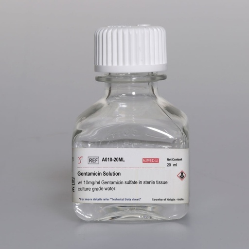 Gentamicin Solution with 10mg/ml Gentamicin sulfate in sterile tissue culture grade water