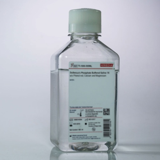 [TL1023-500ML] Dulbecco's Phosphate Buffered Saline 1X with Calcium and Magnesium without Phenol red